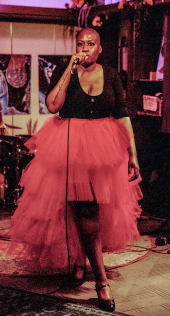 performer singing